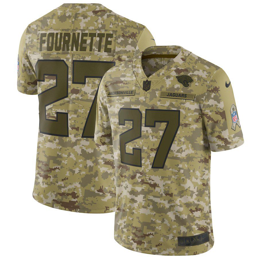 Men Jacksonville Jaguars #27 Fournette Nike Camo Salute to Service Retired Player Limited NFL Jerseys